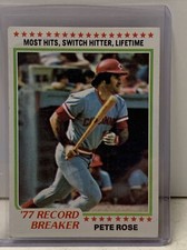 ⚾ 1978 Topps Baseball Base Card #5 Pete ROSE -Record Breaker ⚾
