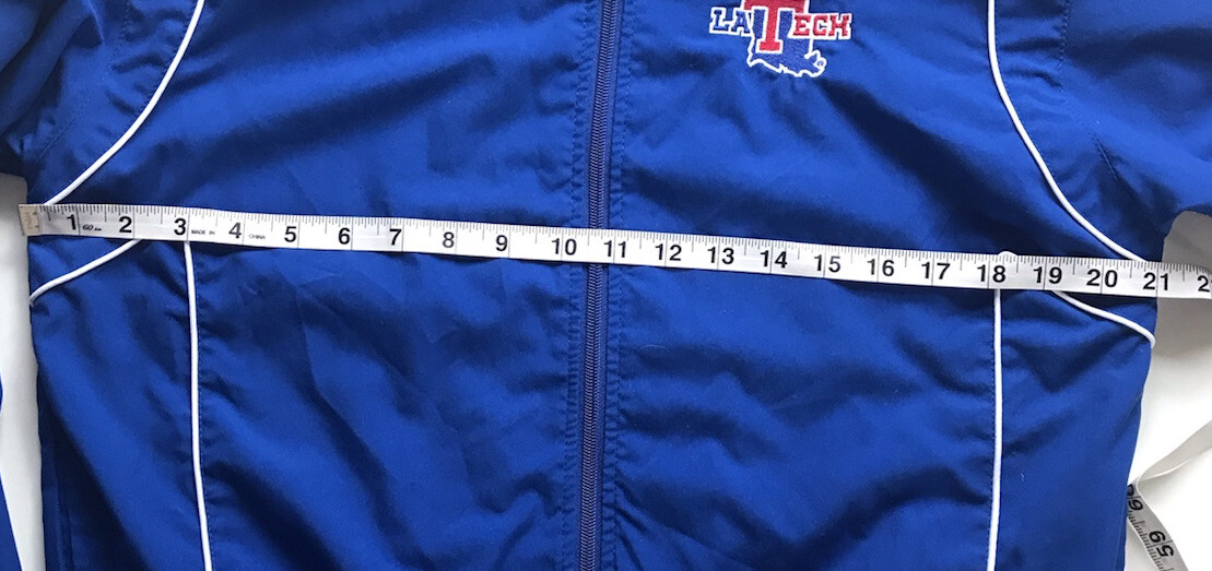 Louisiana Tech Unisex Russell Windbreaker Full Zip Blue Lined Jacket Size Small eBay