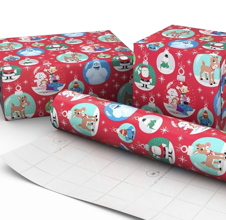 Hallmark Rudolph the Red Nosed Reindeer Wrapping Paper Christmas 70 sq ft - Image 4 of 4