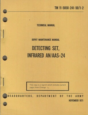 Historical book for Detecting Set, Infrared AN/AAS-24, Depot ...
