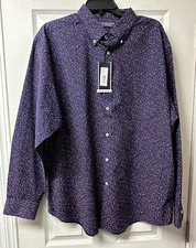 Roundtree & Yorke Luxury Cotton Men’s Shirt Size XL Long Sleeve Button Up