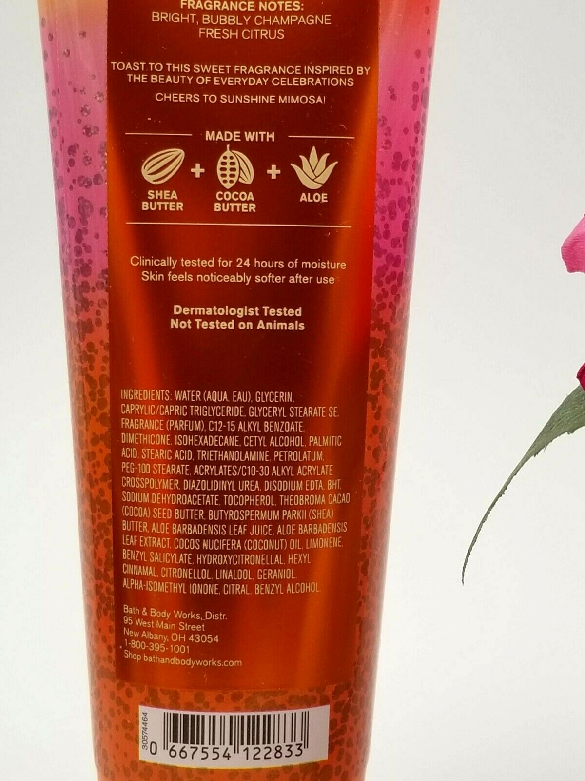 Bath and Body works SUNSHINE MIMOSA  Ultra Shea Body Cream lotion 8 oz *NEW