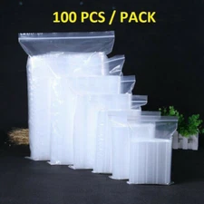 Strong 2 Mil Clear Reclosable Zip Plastic Lock Bags Poly Jewelry Zipper Baggies