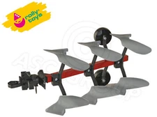 Rolly Toys - Plough - 3 Furrow Metal & Plastic - Reversible Design - Metal Frame