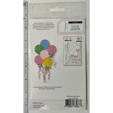 Ribbons & Balloons Celebration Card Kit - Die Cut, & Stencil Set