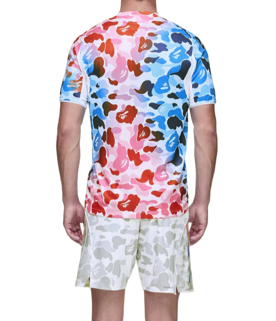 Bape X adidas Originals Camouflage Full Set Slim Jersey and Shorts