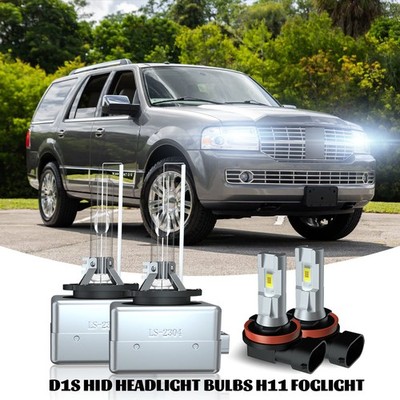 For Lincoln Navigator 2007-2017 -Xenon HID Headlight HI/LO & LED Fog lamp Bulbs