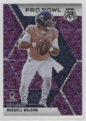 2020 Panini Mosaic Pro Bowl No Huddle Purple Prizm 5/50 Russell Wilson #260 14mg