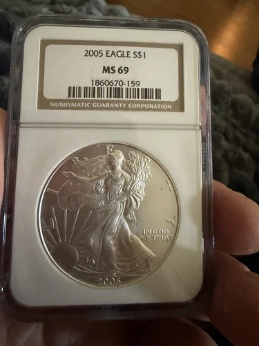 2005 Silver American Eagle MS-69 NGC
