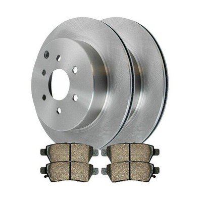 Rear Brake Pads & Rotors Kit Vented Ceramic for Nissan Pathfinder 2005-2012
