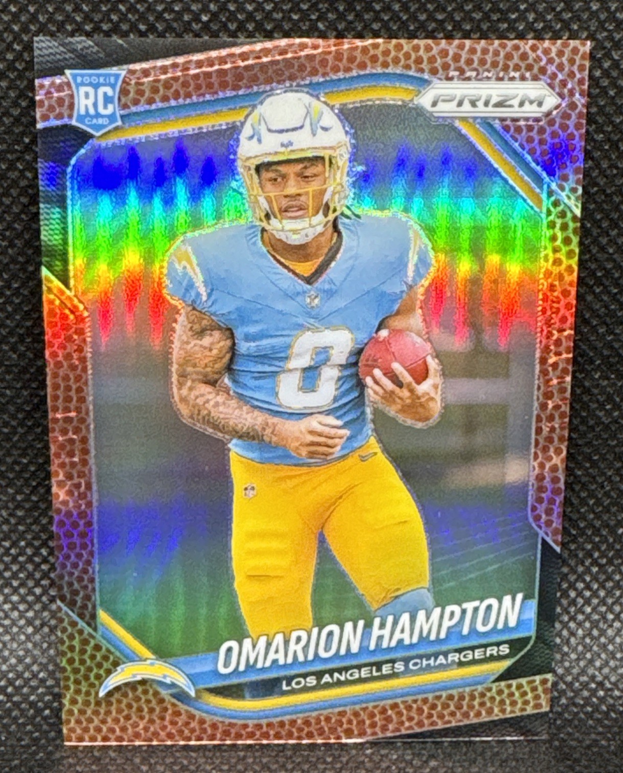 Panini Prizm 2025 Omarion Hampton #355 Pigskin Prizm Rookie Chargers /180