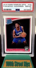 2018 Donruss Optic Rated Rookies Shai Gilgeous-Alexander Rookie PSA 10 No. 162