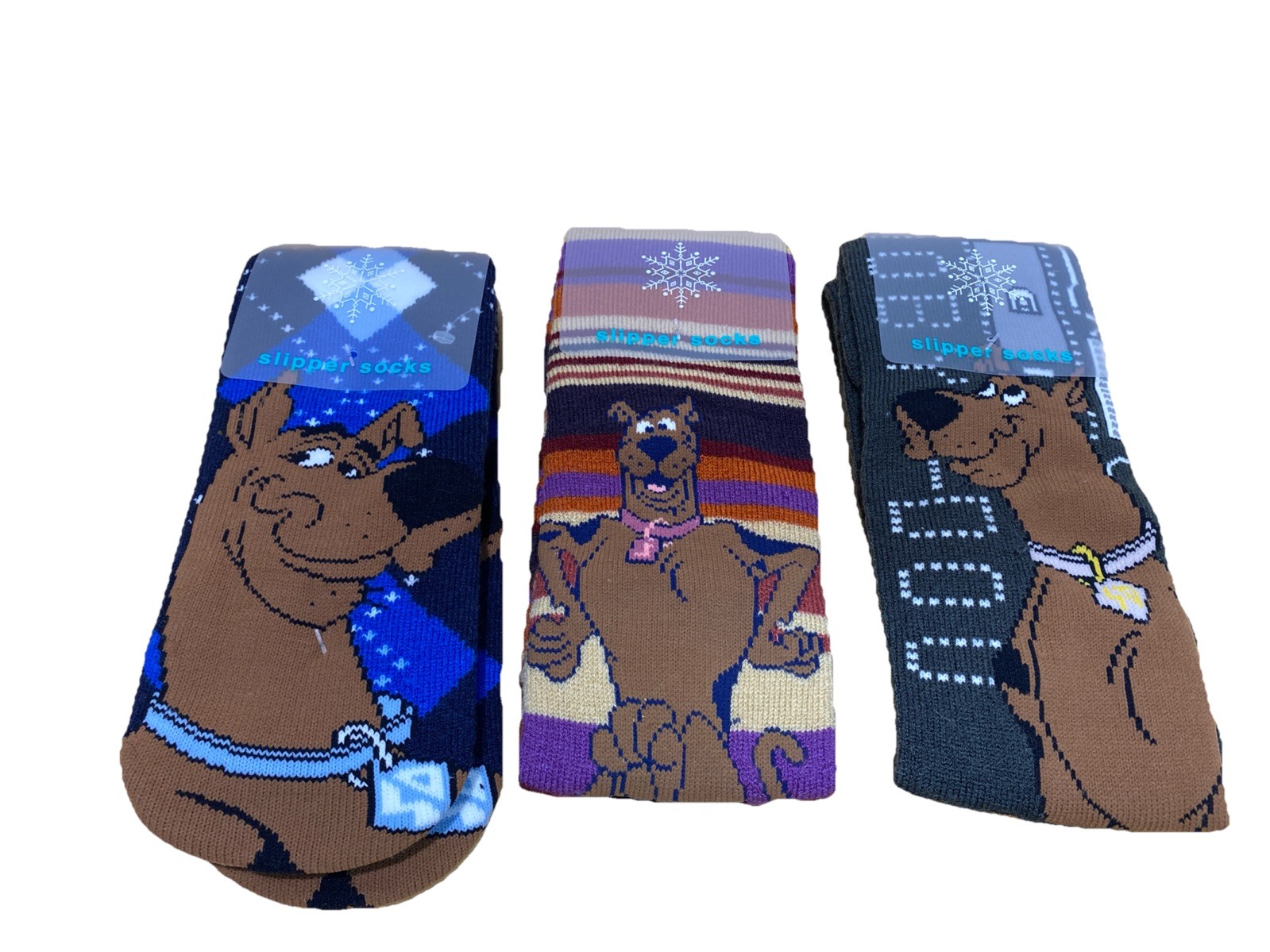 SAOLA 3 paia di calze ciabatte Scooby Doo calze invernali spesse calde con suola antiscivolo