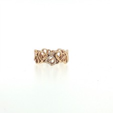 VINTAGE DESIGNER TIFFANY & CO PALOMA PICASSO DIAMOND LOVE RING 18K ROSE GOLD 