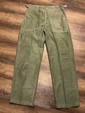 Vtg 50s OG 107 Military Sateen Baker Trousers Pants USA 32x31 Korean No Tag