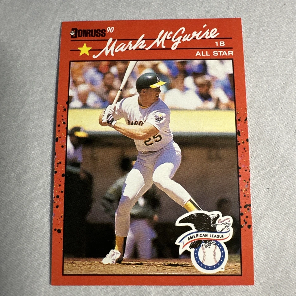 1990 Mark McGwire ERRO #697 All Star DONRUSS Oakland A's cartão de beisebol SEM PONTO 1 - Imagem 3 de 4