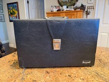 VTG Marsand Black Faux Leather Made In USA 36 Cassette Tape Storage Carry Case
