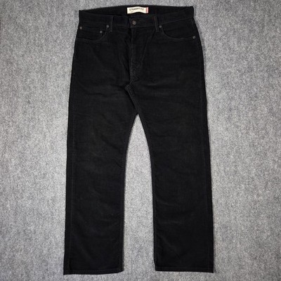 Levi's 505 Corduroy Pants Men's 36x30 Straight Fit Black Cords
