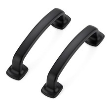 25 Pack Arch Cabinet Pulls - 3 Inch Drawer Handles Black Kitchen Hardware Cur...