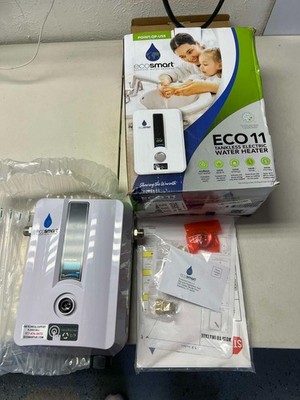 EcoSmart ECO 11 Tankless Electric Water Heater 240V 13kW 2.54 GPM | White