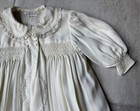 HAND STITCHED IVORY BAPTISMAL COAT - Silk Fabric & Embroidery Threads -Intricate — photo 7