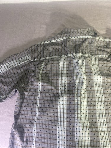 Tommy Bahama 100% Silk Button Shirt Mens Large Green Striped Plaid - Picture 15 of 20
