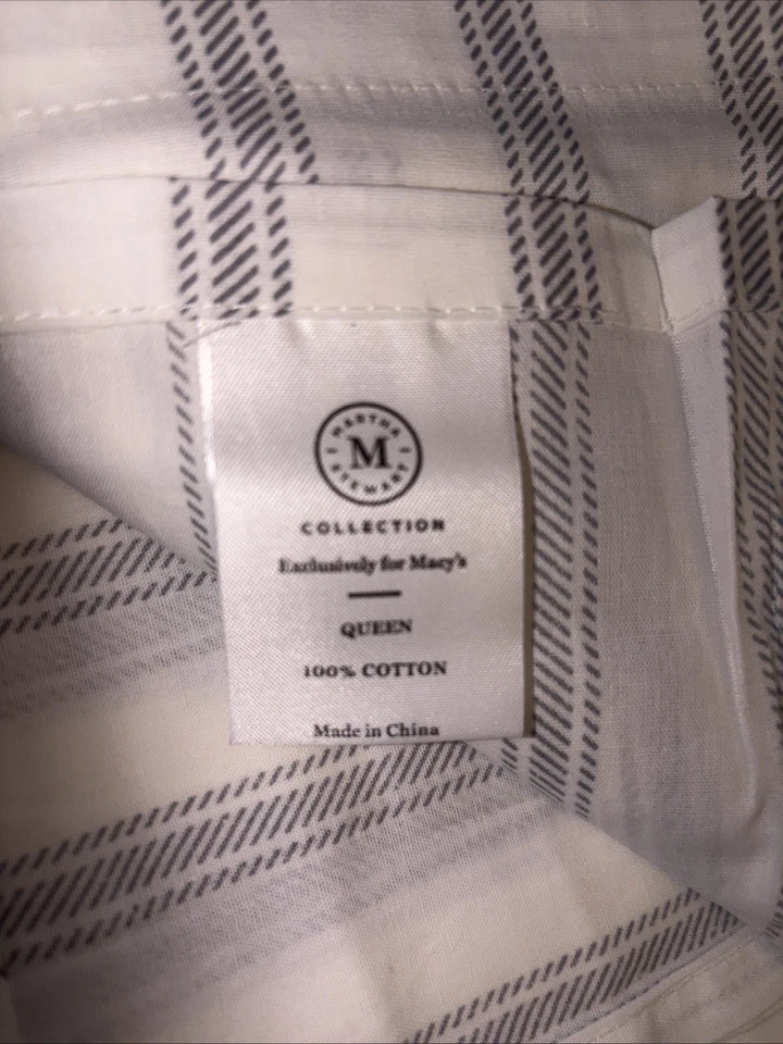 SÁBANA BAJERA REINA COLECCIÓN MARTHA SWART 100% Algodón Rayas Líneas Foto 2 de 4