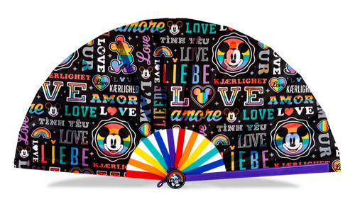 Disney Gay Pride Fan Mickey Mouse Rainbow LGBTQIA+ LOVE Amor Liebe NEW w/TAGS 🌈