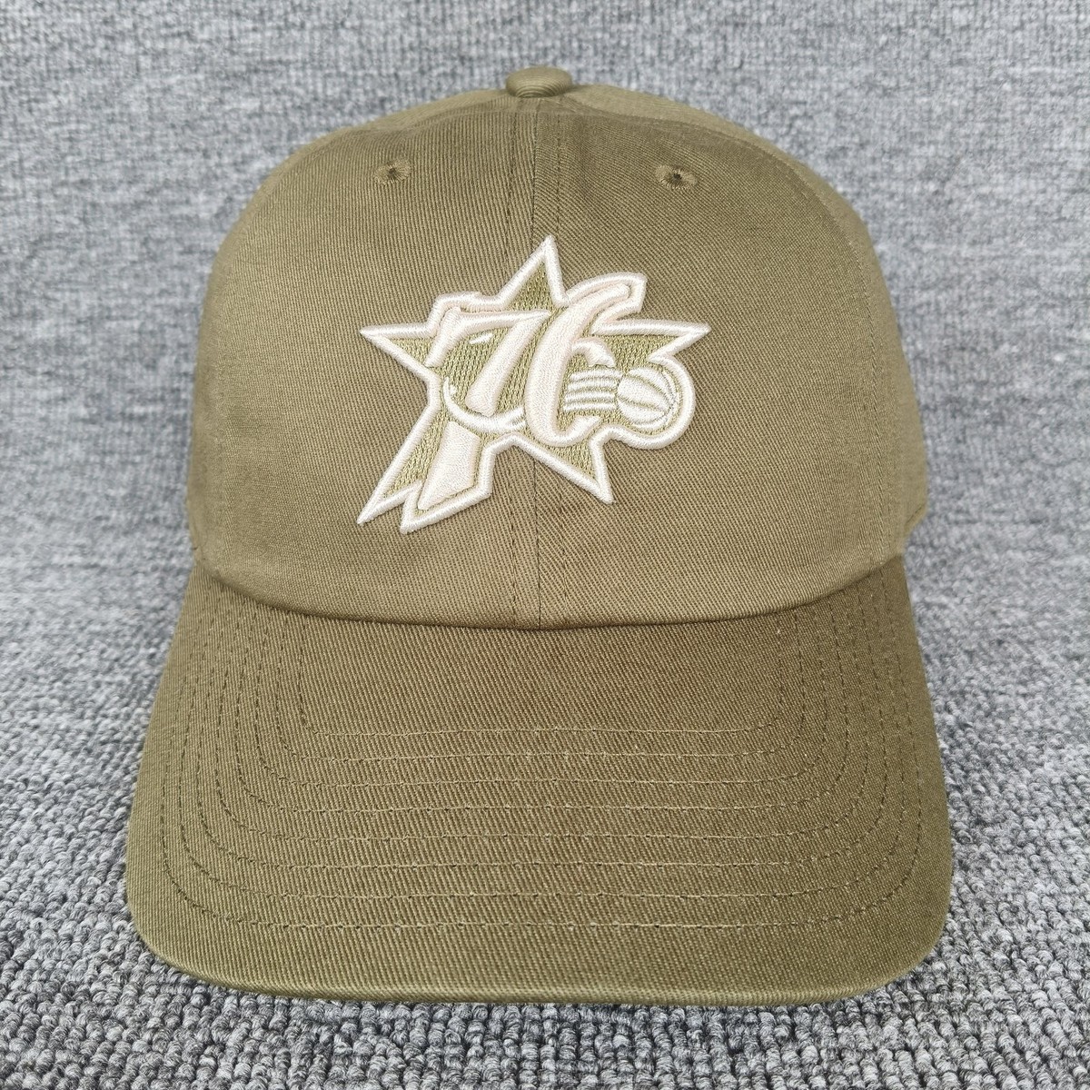 Mitchell & Ness Philadelphia 76ers Khaki Strapback Cap NBA