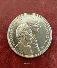 Q.Elizabeth II & Prince Golden Wedding Philip 1947 to 1997 20th Five pound coin