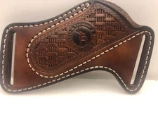 TOURBON LEATHER FOLDING KNIFE SHEATH BELT POUCH