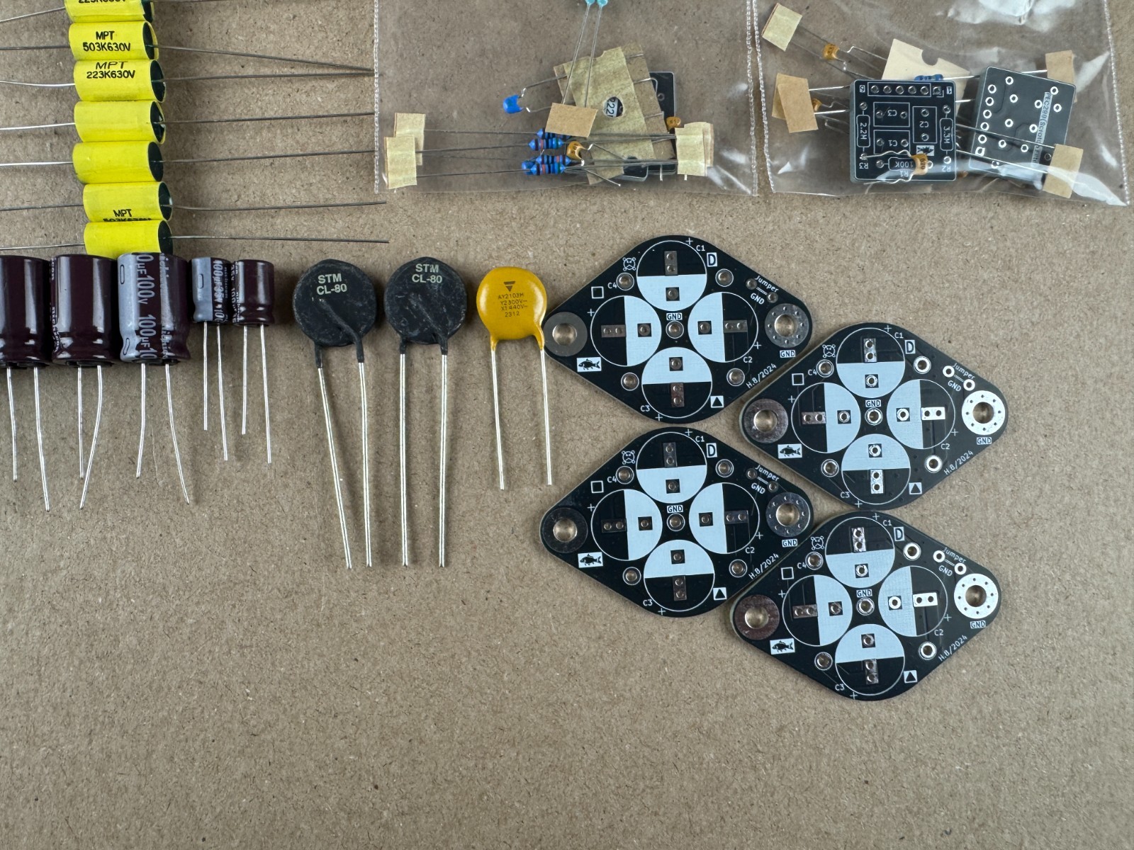 HH Scott LK-72B Complete Recap Kit Amplifier Rebuild Can Caps PECs