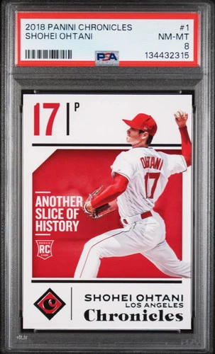 2018 Panini Chronicles Shohei Ohtani #1 Rookie RC PSA 8 Los Angeles Angels