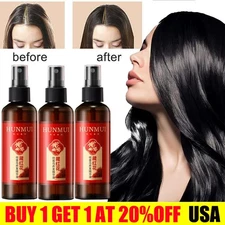 3PCS 100% natural Saffron Black Ganoderma Polygonum Multiflorum Hair Care