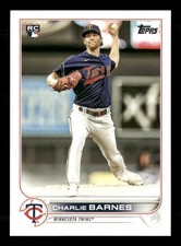 Charlie Barnes Rookie 2022 Topps Minnesota Twins #641