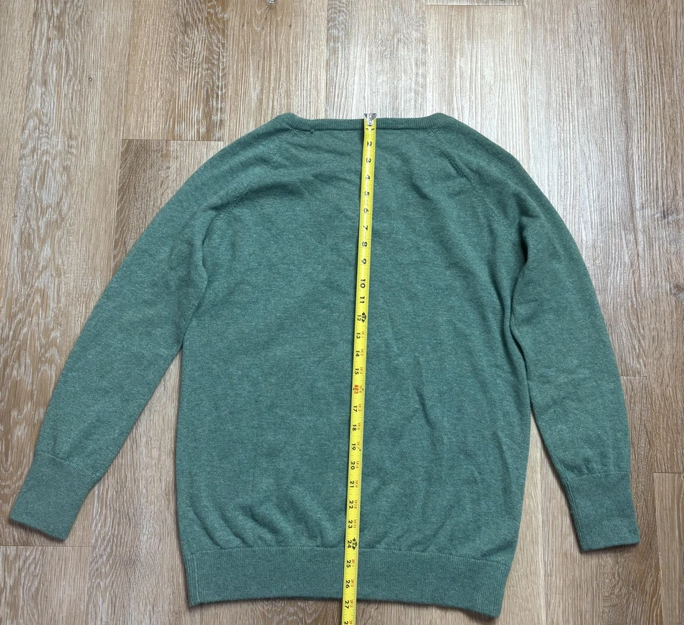 Brunello Cucinelli 毛衣女式大号绿色 100% 羊绒圆领意大利制造 — 第 4/4 张图片