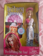 Britney Spears Doll ~ Pink & Silver Cowgirl Cowboy Costume + Music CD ●NRFB