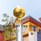 Yescom 3" Gold Weatherproof Flagpole Ball Top Finial 2Packs Ornament for Flag — photo 3