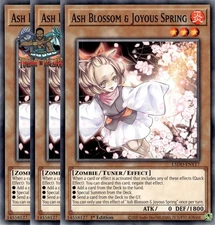Yugioh! 3x Ash Blossom & Joyous Spring L5DD-ENY17 Common 1st Ed NM