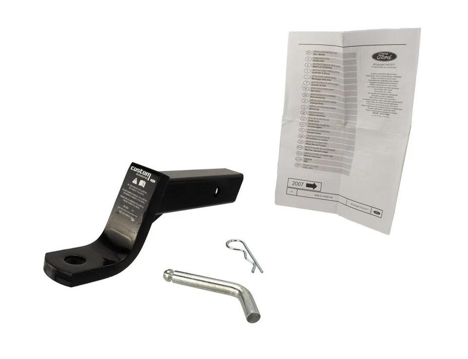 FORD Truck Trailer Tow Hitch Ball Mount 2 1/4" Rise x 4" Drop x 1" Hole in Black Foto 3 de 4