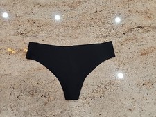 New Women's COMMANDO Black Butter Mid Rise Thong Panty Size L