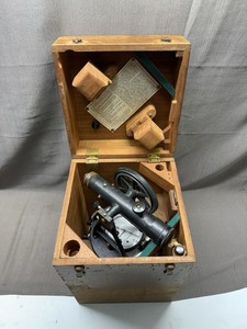 Antique  W. & L.E. Gurley Surveyors Transit In Original Box Troy, NY Rare