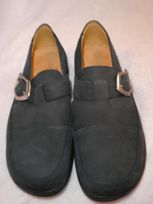Footprints by Birkenstock Suede Loafers Women Size 36 (US 5) Black Slip On 230