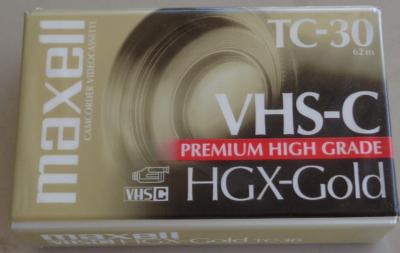 Maxwell TC-30 VHS-C Premium High-Grade HQX-Gold Videotape BRAND NEW IN PACKAGE
