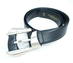 black and silver versace belt