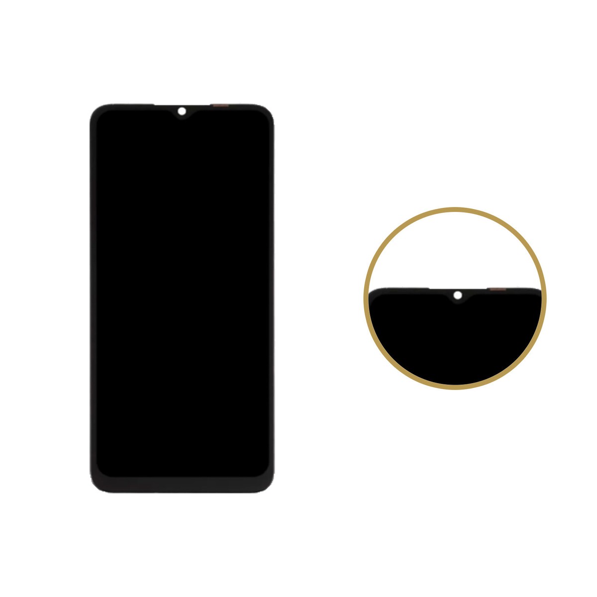 Kit Schermo LCD + Touch Per Oppo A15 (CPH2185) - Nero Con Cornice, 6.52 Pollici