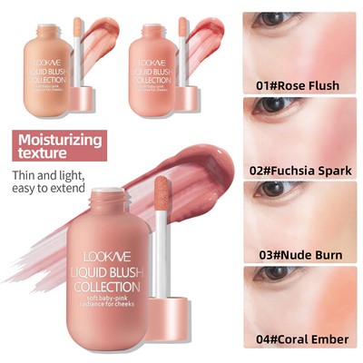 Face Liquid Blush Makeup Beauty Glazed Cheek Matte Face Contour Velvet Blush   