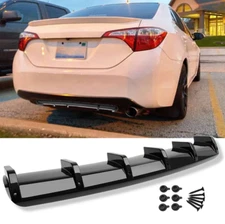 For Toyota Corolla Rear Bumper Diffuser Spoiler 6 Shark Fins Trim Splitter Wing