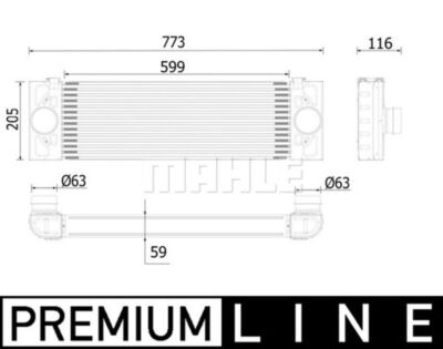 MAHLE BEHR Charge air cooler PREMIUM LINE [CI543000P] AU