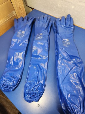 (3) Nitrile Dipped Supported Insulated Liner Gloves w/Sleeves, NK803ESIN/11